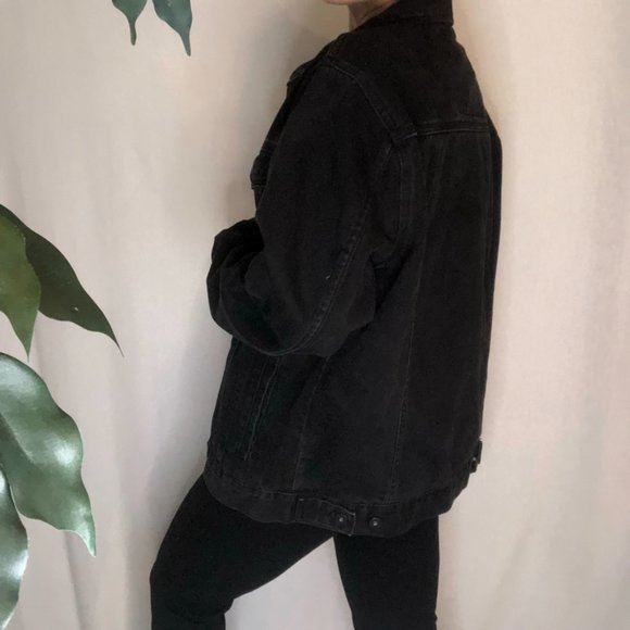 Black Denim Unisex Jacket - Picture 7 of 12